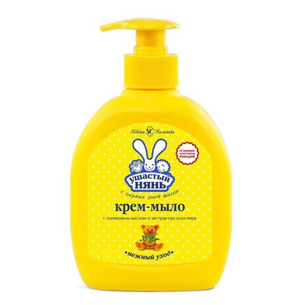 Ушастый Нянь Жидкое крем-мыло Олива-Алоэ 300мл *12*24 / 1728