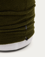 Пуф Kaeli со съемным чехлом из зеленого букле Ø 43 см