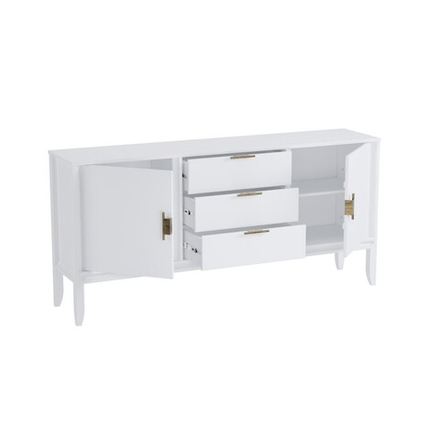 Комод «Бридж» 2 двери 3 ящика белый лак