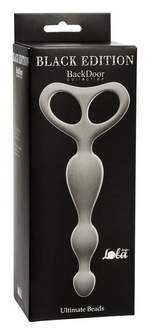 Рельефный анальный стимулятор Ultimate Beads (17 см , серый ) (Цвет: серый)