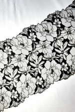 Вышивка на сетке черная К570