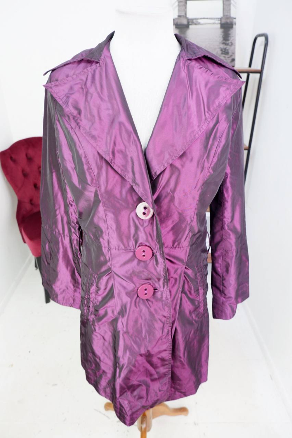 Плащ Wool Street переливающийся, маркировка 36, визуально на 42 размер