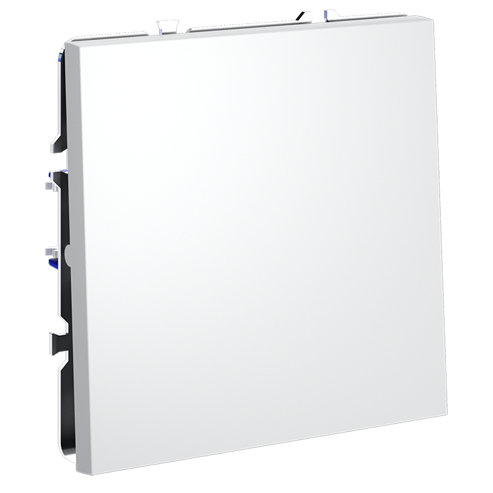 Выключатель с самовозвратом встраиваемый VOLTUM S70 одноклавишный 10А, (белый матовый)