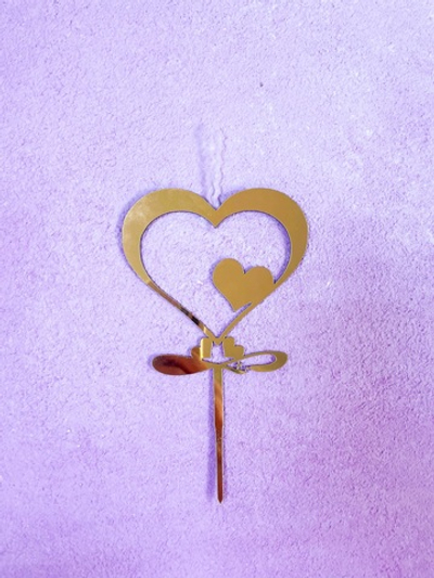 Топпер-свеча Сердце, золото