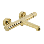 Смеситель для ванны и душа BelBagno UNO-VASM/DFS-ORO в комплекте с ручным душем, шлангом и держателем.