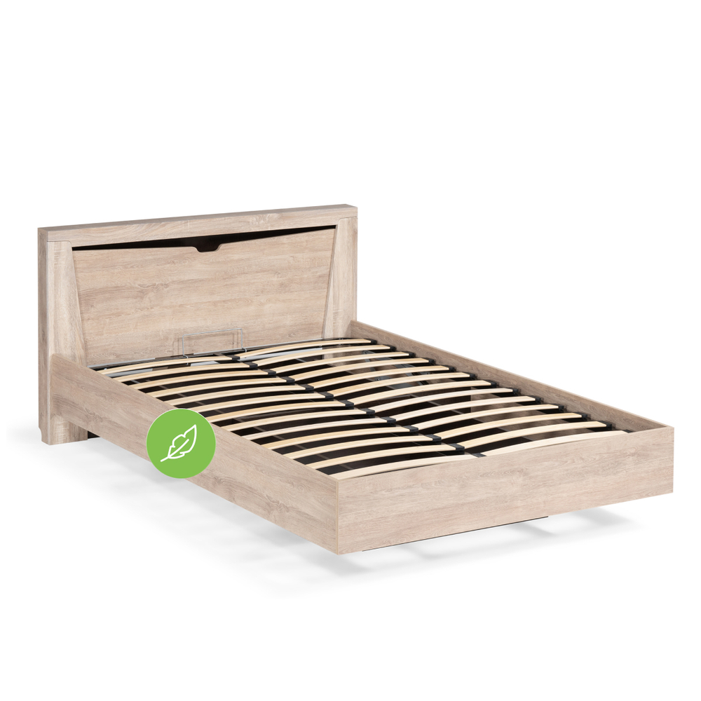 Кровать Woodville Магантия 140х200 сПМ парящая дуб баррик