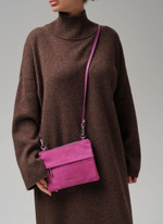 Замшевая сумка Deboro 3017 розовый фламинго