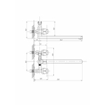 Смеситель для ванны и раковины 1/2 кер ПРОФСАН ПСМ-159-48 "ЕВРО",  эксцентрики "ЕВРО, ХРОМ