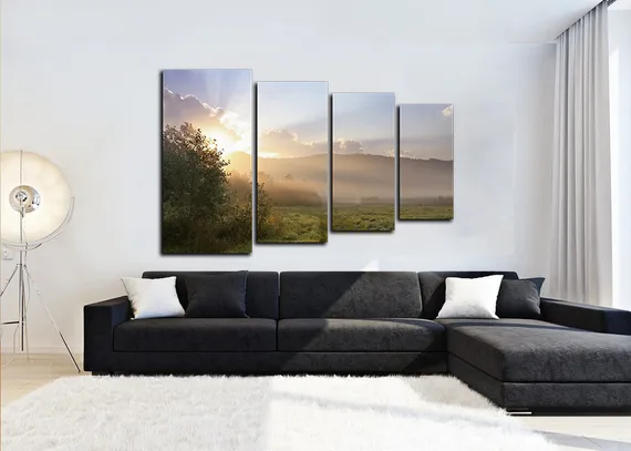 Модульная картина "Утренние лучи"