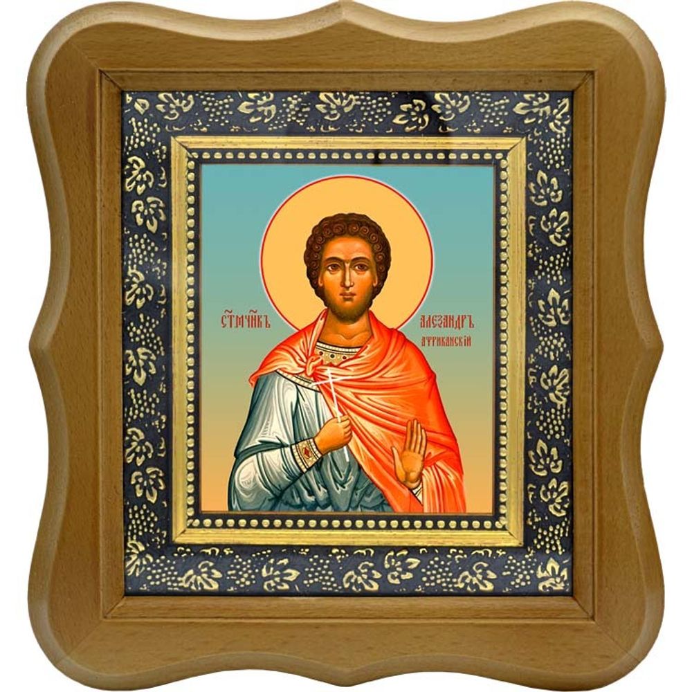 Александр Африканский мученик. Икона на холсте.