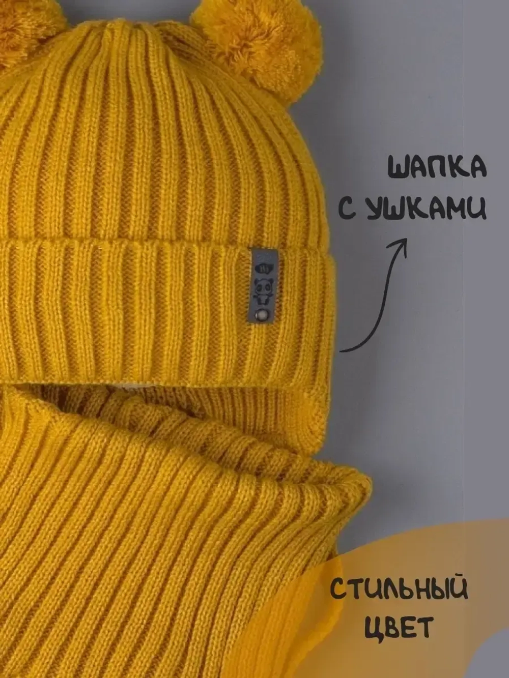 Шапка для мальчика со снудом осенняя