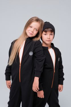 Комбинезон флисовый (Черный)