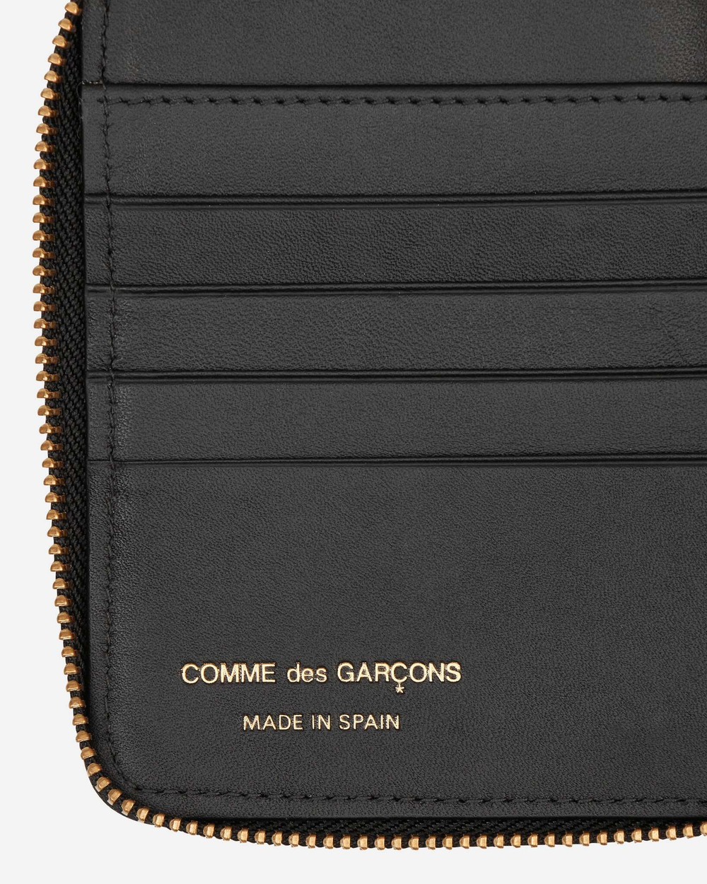 Comme Des Garçons Wallet Кожаный Кошелек На Молнии С Тиснением, Черный