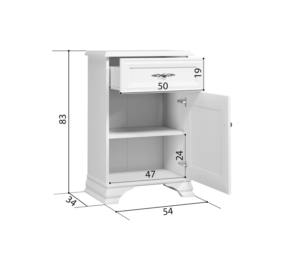 Комод коллекции Кентаки белый