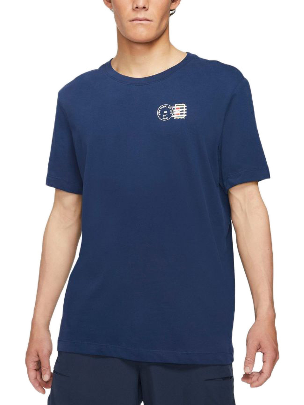 Футболка мужская теннисная Nike Court Dri-Fit Tee NYC Postcard - binary blue