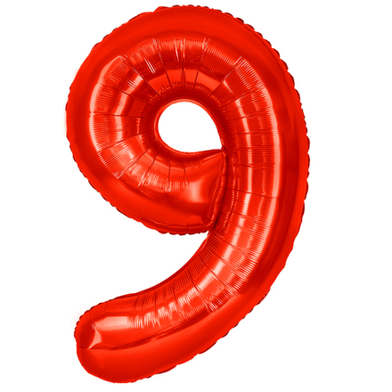 Цифра 9 красный 40” г81