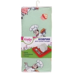 Коврик для сушки посуды 30*38см «Поваренок» мятный