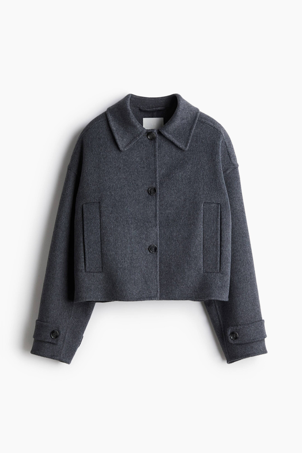 H&M Куртка ручной работы из смесовой шерсти, темно-серый