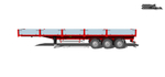 3-axle flatbed semi-trailer in scale 1/14