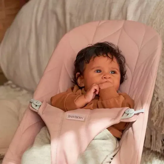 Кресло-шезлонг BabyBjorn Bliss Dark Purple, Dusty Pink