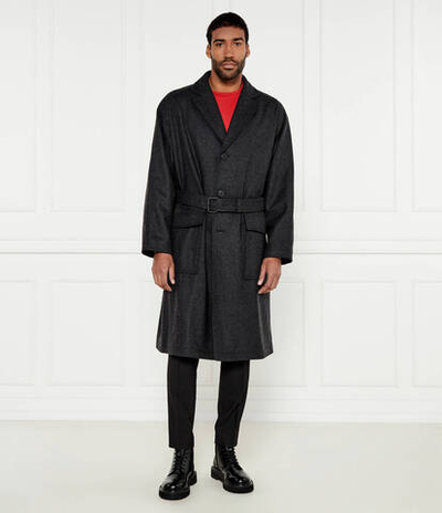 Шерстяное пальто Mars HUGO - графитовый(50523973)