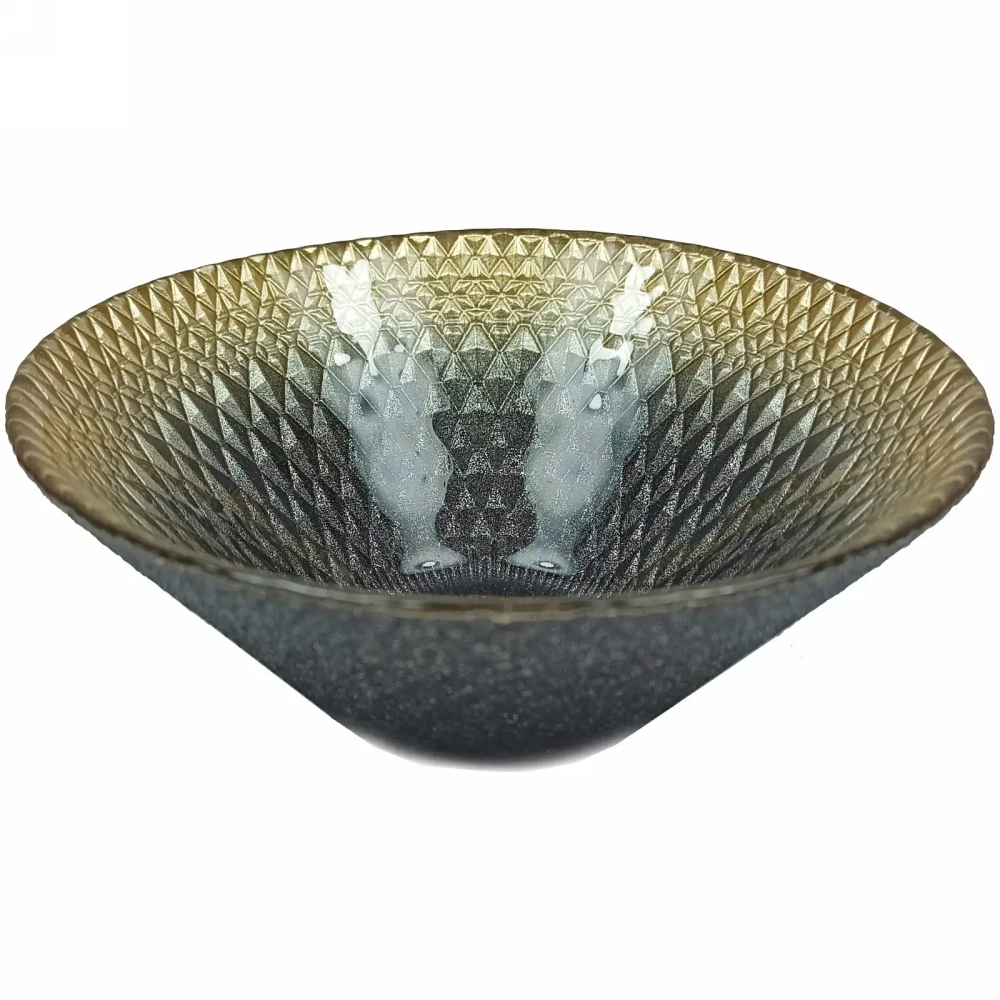 Салатник стеклянный 15см «Барокко блэк»