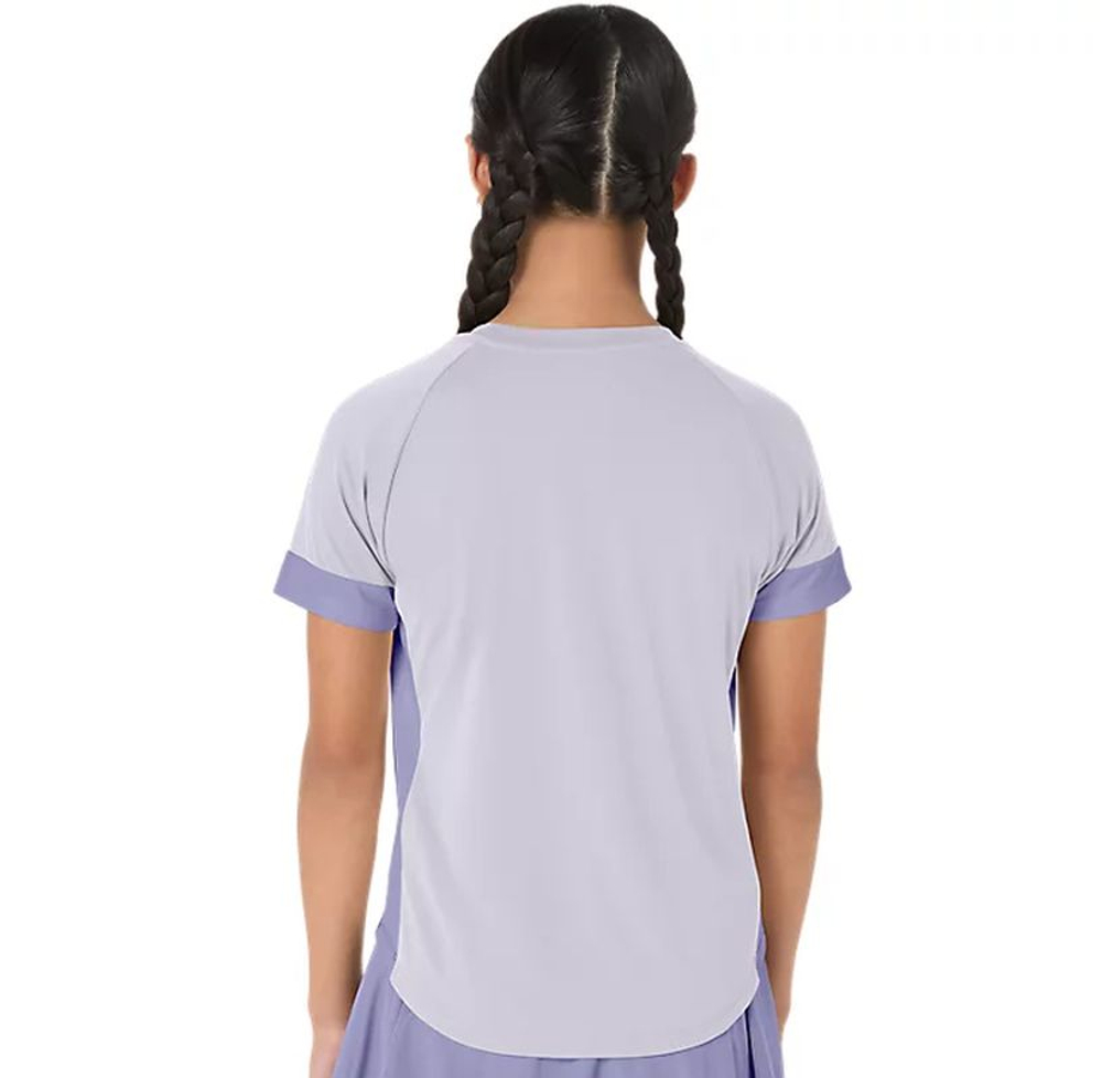Футболка для девочки Asics Girls Short Sleeve Top - lilac hint/bluebell