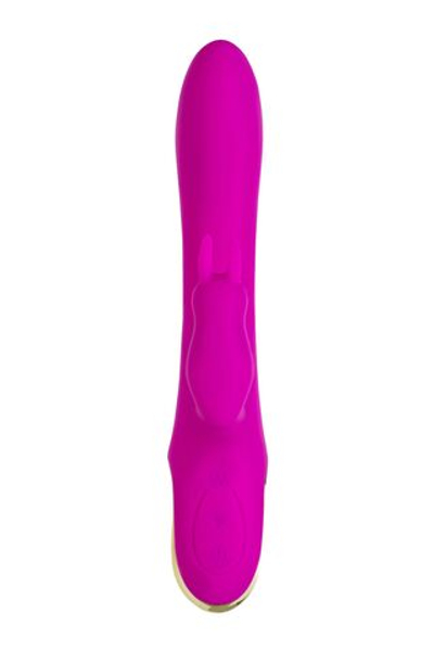 Лиловый тройной вибратор Trinny - 21,5 см. (Цвет: фиолетовый)