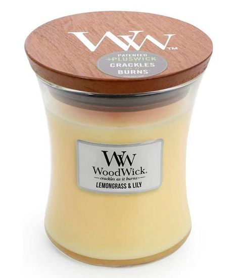 Лемонграсс и лилия, ароматическая свеча, WoodWick