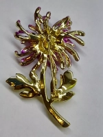 Брошь-кулон "Георгин сиреневый"