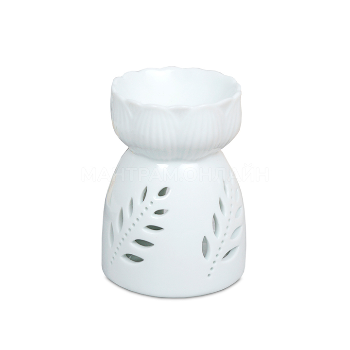 Аромалампа Листик цвет белый 10,5 см