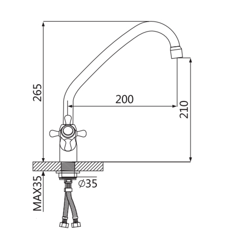 Смеситель для кухни Oute T50 T5013BE