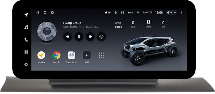 Магнитола для Audi A4 B9 2015-2020 - Teyes LUX ONE ROUND монитор 12.3" 2K QLED на Android 10, Быстрая, CarPlay, 4G SIM-слот