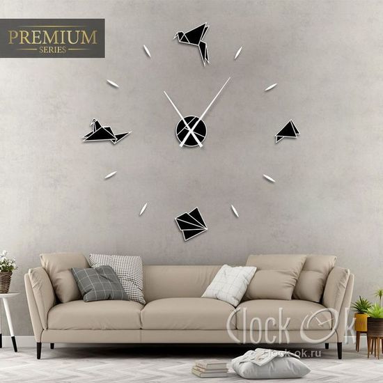Настенные 3D часы Origami