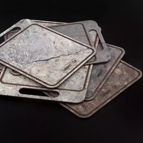 Доска разделочная с желобом 29x20см ComposeEat мрамор серый