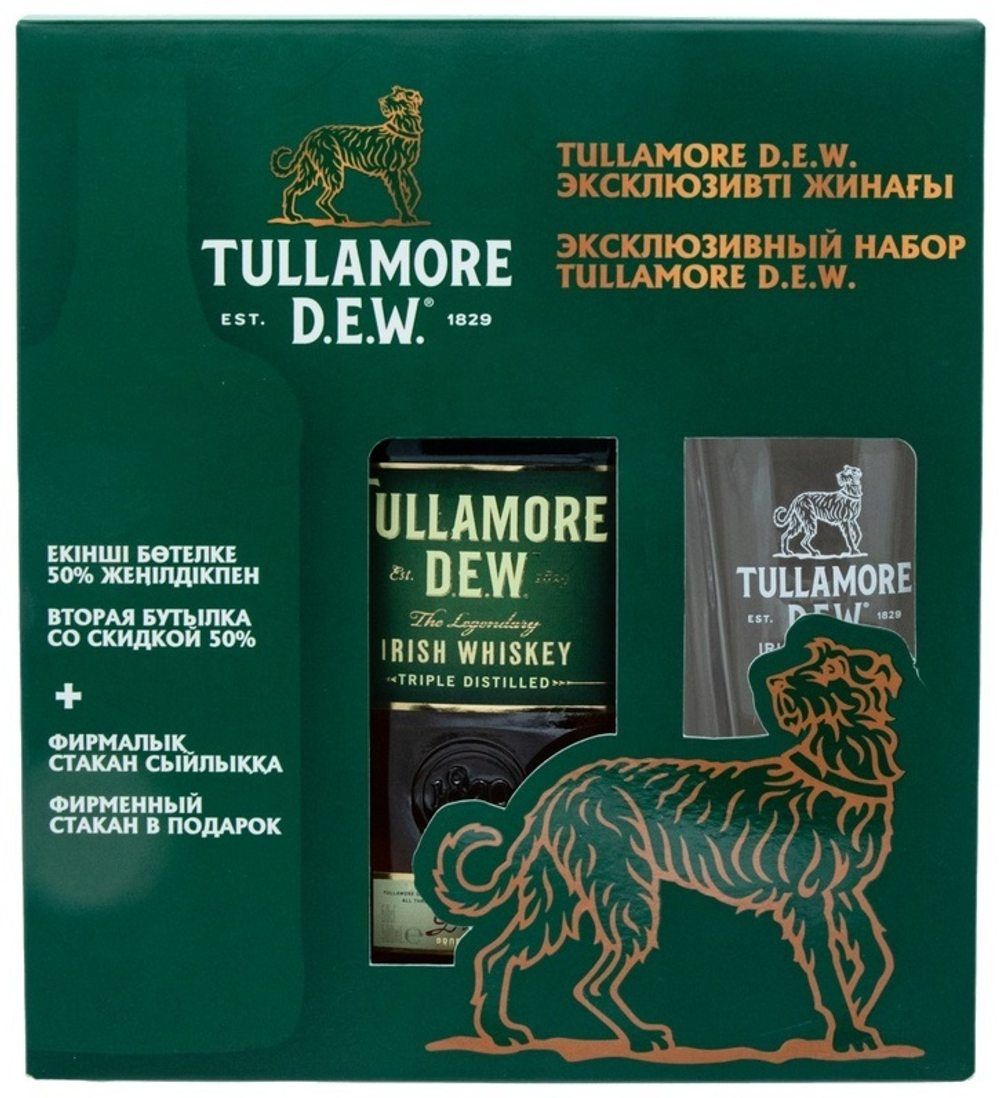Мультипак 2 Tullamore D.E.W. Original 0,5 л. + Бокал