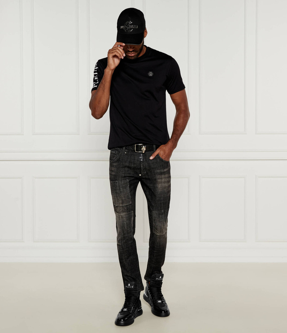 Кожаные кроссовки Hexagon Philipp Plein - черный(MSC4012 PLE010N)