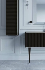 Тумба с раковиной Armadi Art Vallessi Avantgarde Canale 100 черный с хромом