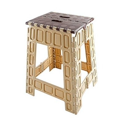 Табурет складной большой коричневый-бежевый