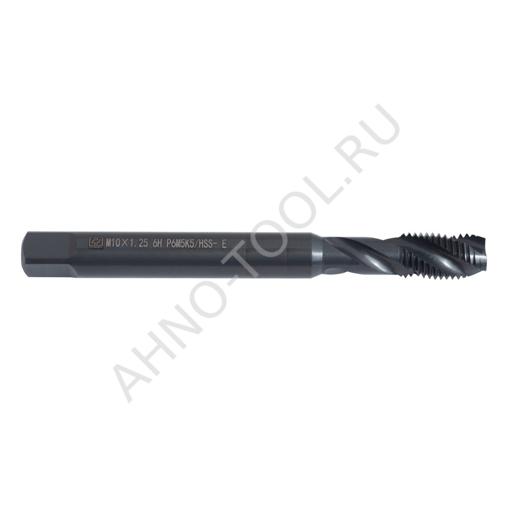 Метчик м/р М10х1,25 Р6М5К5/HSS-E DIN371 BLACK OXIDE, с винтовой канавкой, ТОЧИНТЕХ