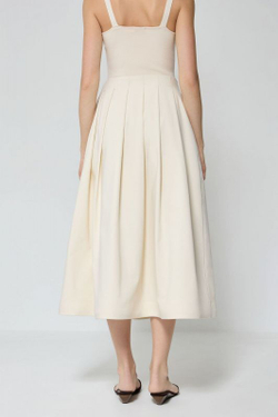 Юбка в складку из костюмной ткани