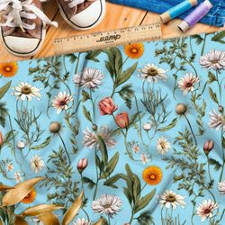 Ткань Ниагара Софт полевое разноцветие