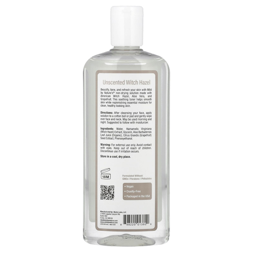 Mild By Nature, гамамелис, без спирта, без запаха, 355 мл (12 жидк. унций)