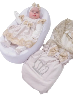 Конверт на выписку с переноской новорождённому зимний