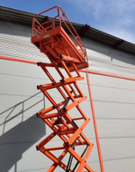 Несамоходный подъемник ножничного типа GROST Tower 500-11 DC с выдвижной платформой, аккумуляторный 212432