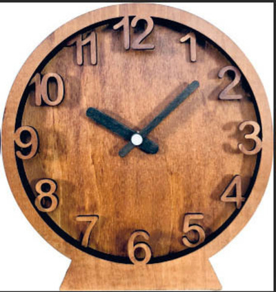 Часы конструктор из дерева "Слои" Декор для дома, подарок