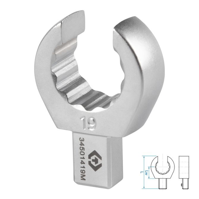 KING TONY (34501419M) Насадка разрезная серии "FIT", 19 мм, 9х12 мм