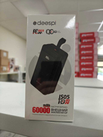 Портативный аккумулятор DEESPI JS05 60000 mAh 22.5W+ PD 20W (черный)