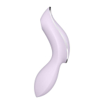 Сиреневый вибромассажер 17,4см с вакуумной стимуляцией Satisfyer Curvy Trinity 2