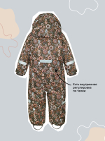 Комбинезон мембранный демисезонный Mjölk Floral Dark, утеплитель 150гр/м2